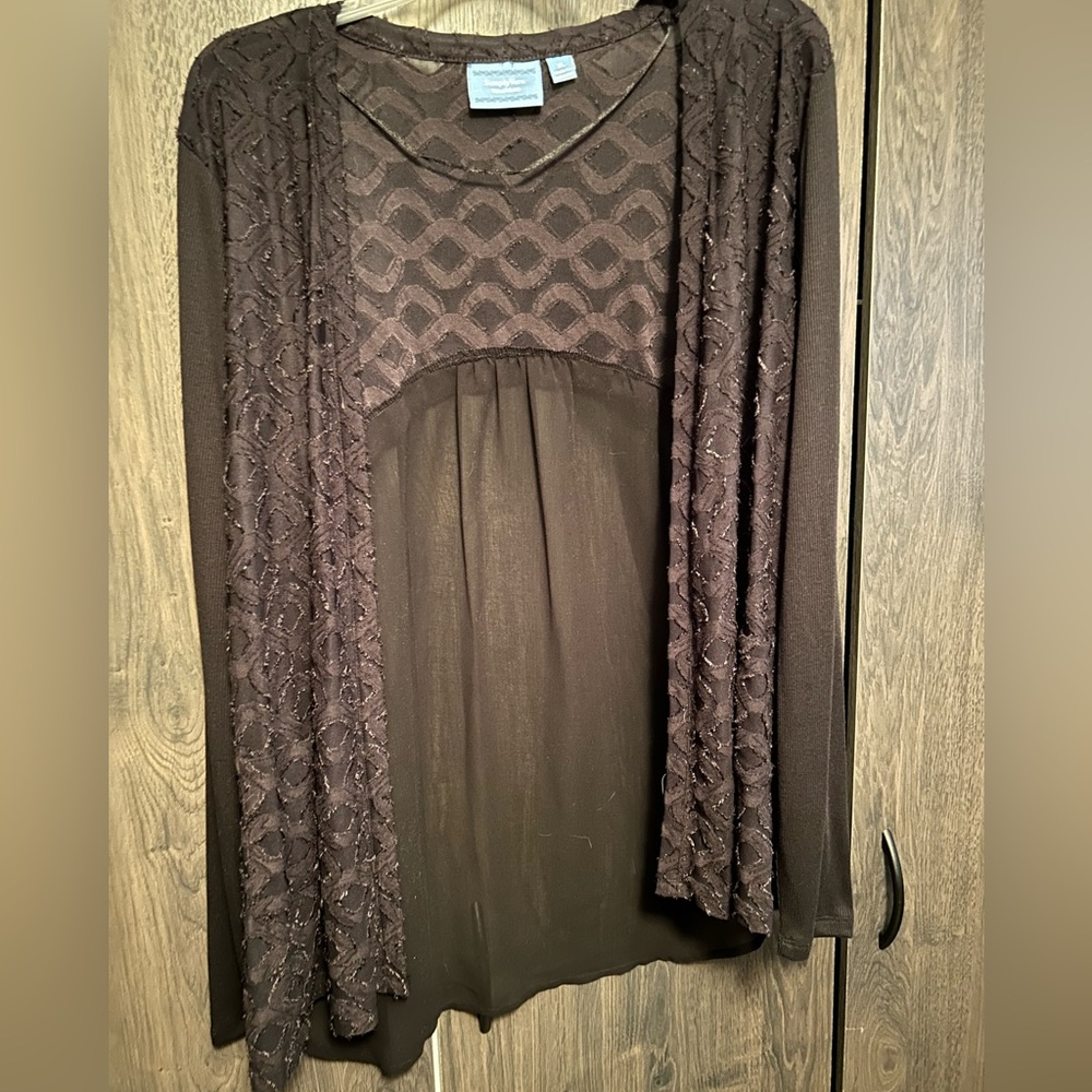 Sheer back Vera wang cardigan